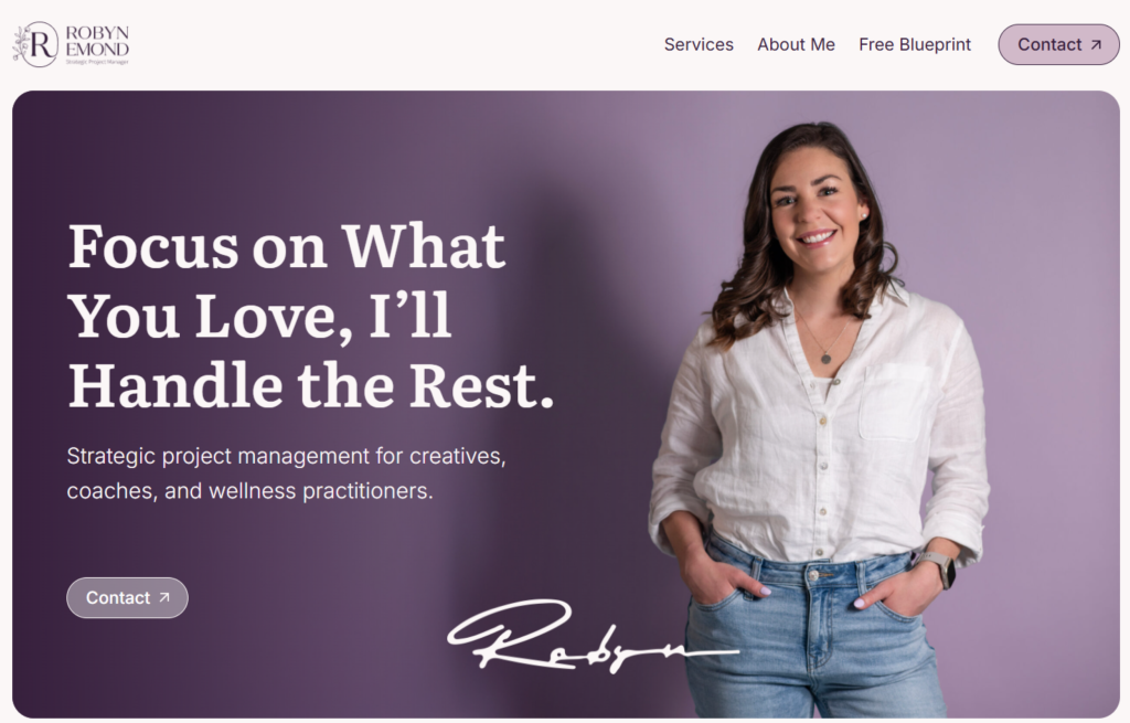 Sparked Digital wins 2026 Web Excellence Award for Robyn Emond's website